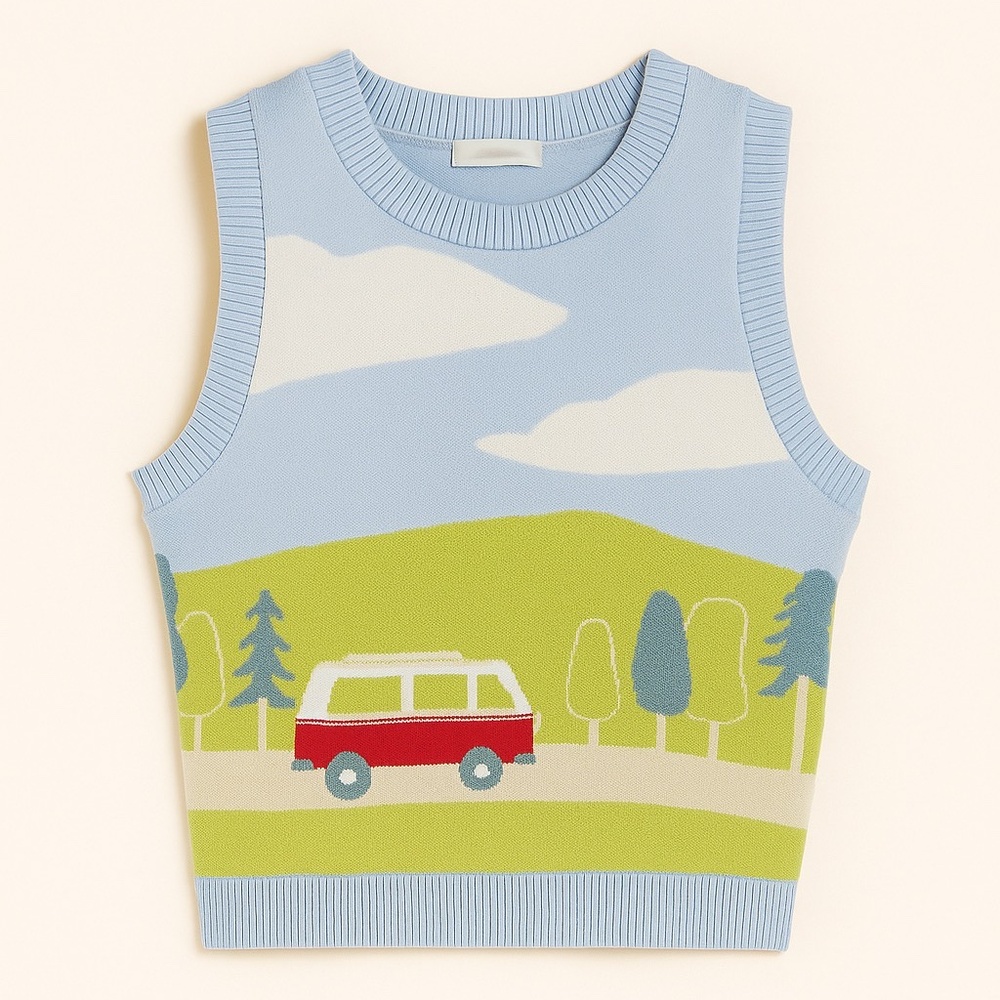 Debut | Scenic Knit Vest Top | Small/ Medium